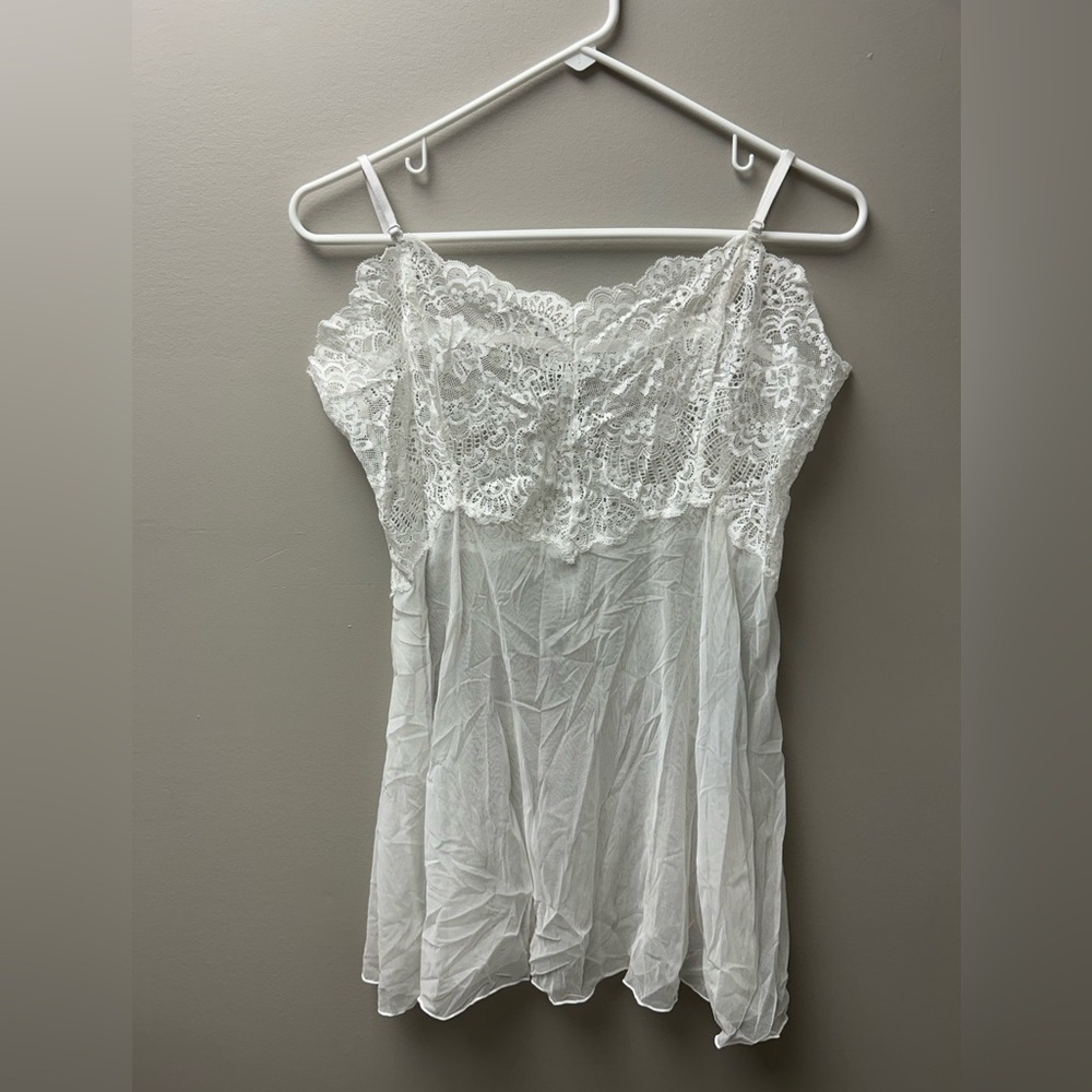 Coquette Diva White Lace‎ Slip Dress